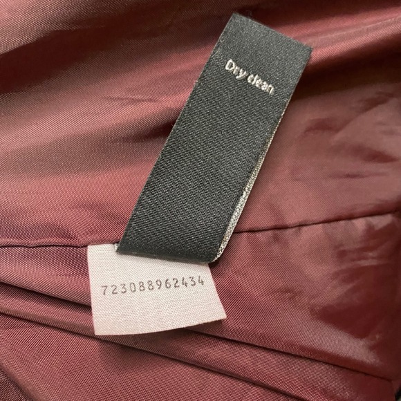 Apt. 9 Quilted Hooded Wool Jacket Women's Burgundy Wine Snap Button, Pockets - L - Picture 7 of 8